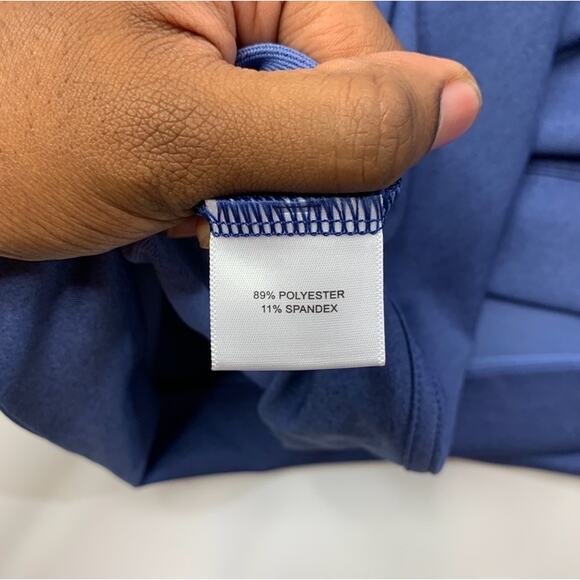 Peter Millar Sweatshirt Mens XL Blue Perth Melange Performance 1/4 Zip Golf LOGO - Picture 8 of 11